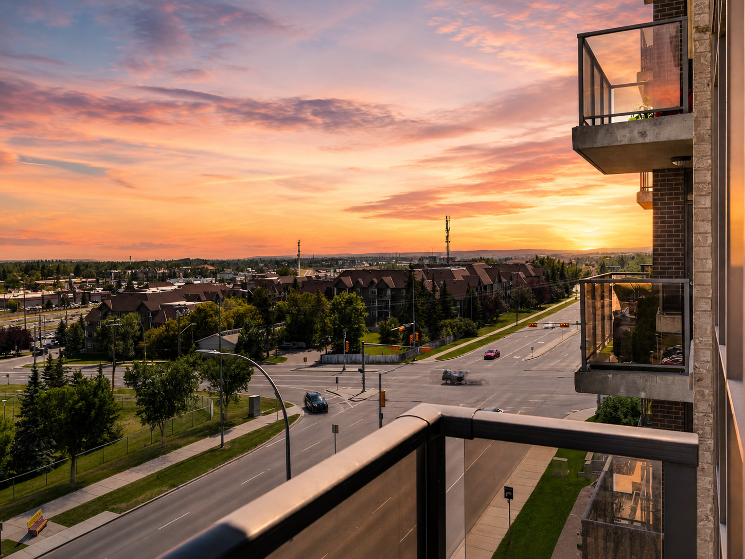 Sunset view from the balcony
